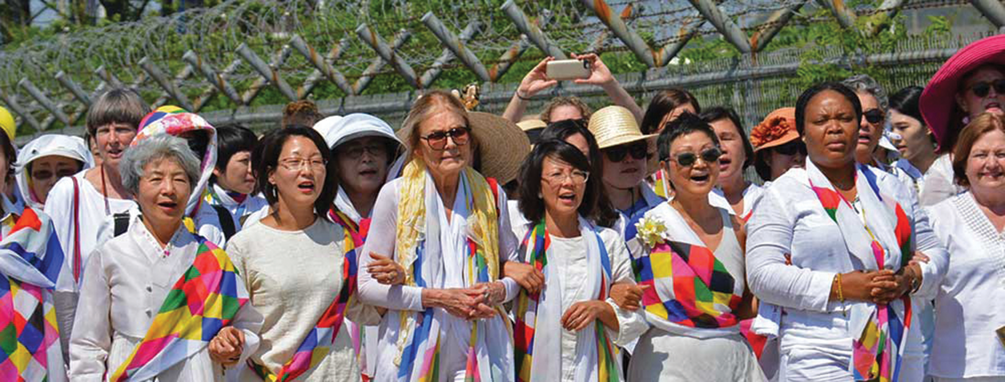 Women crossing the DMZ in 2015, South Korea. Image: Women Cross DMZ